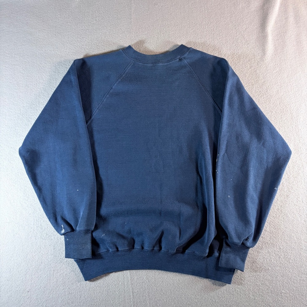 Vintage Sears Sportswear Navy Blue Blank Raglan Sweatshirt Mens Large
